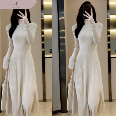 Mấu váy len tăm body 